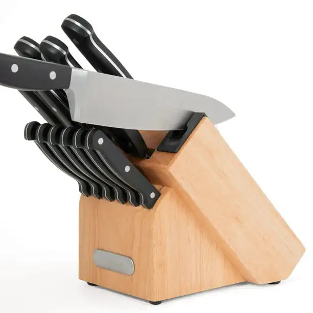 Farberware EdgeKeeper 14-Piece Forged Triple Rivet Kitchen Knife Block Set knives set knife set