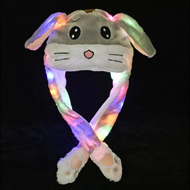 2023 New Led Rabbit Women's Hat Beanie Plush Can Moving Bunny Ears Hat with Shine Earflaps Movable Ears Hat for Women/Child/Girl - Don't Know What To Gift