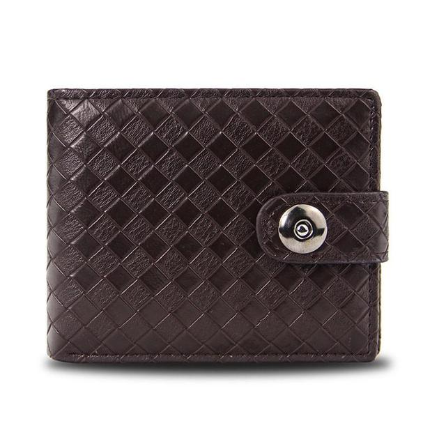 Men's Retro Woven Pattern Leather Wallet - Don't Know What To Gift