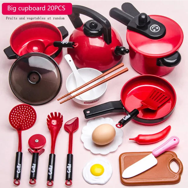 Children Kitchen Toys Simulation Kitchen Toys Set Cookware Fruits Cutting Kitchen Accessories Cooking Toys for Kids Girls Gifts - Don't Know What To Gift