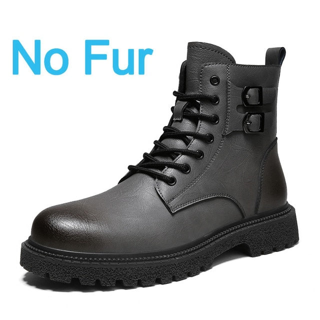 High-Quality Men's Ankle Leather Boots - Don't Know What To Gift