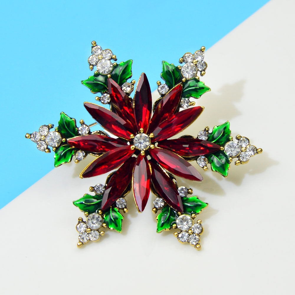 Christmas Crystal Snowflake Pin - Don't Know What To Gift