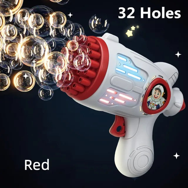 32 Holes Children Bubble Gun Toys LED Light Astronaut Shape Electric Automatic Soap Bubbles Machine for Kids Outdoor Toys Gifts - Don't Know What To Gift