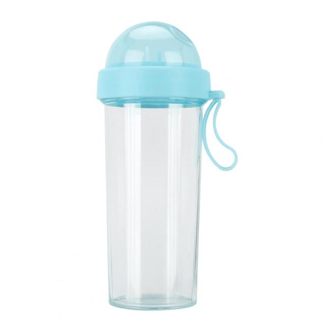 Drinking Cup Double Straw Water Bottle - Don't Know What To Gift