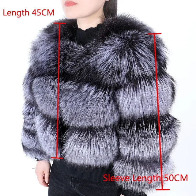 MAOMAOKONG Super Hot Winter Women Luxury Thick Real Raccoon Fur Coat 100% Natural Fox Fur Jacket Plus Size Jackets Female Vest