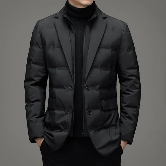 Men's Winter Two-piece Warm Blazer