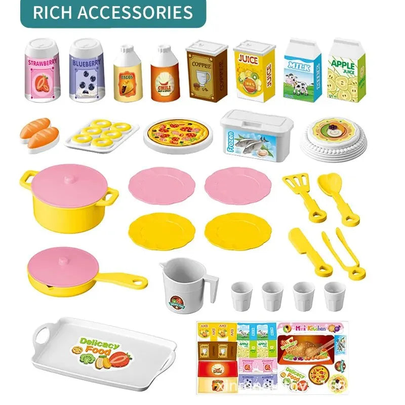 Play House Kitchen Toy Set Simulation Mini Cooking Tableware Play House Toy