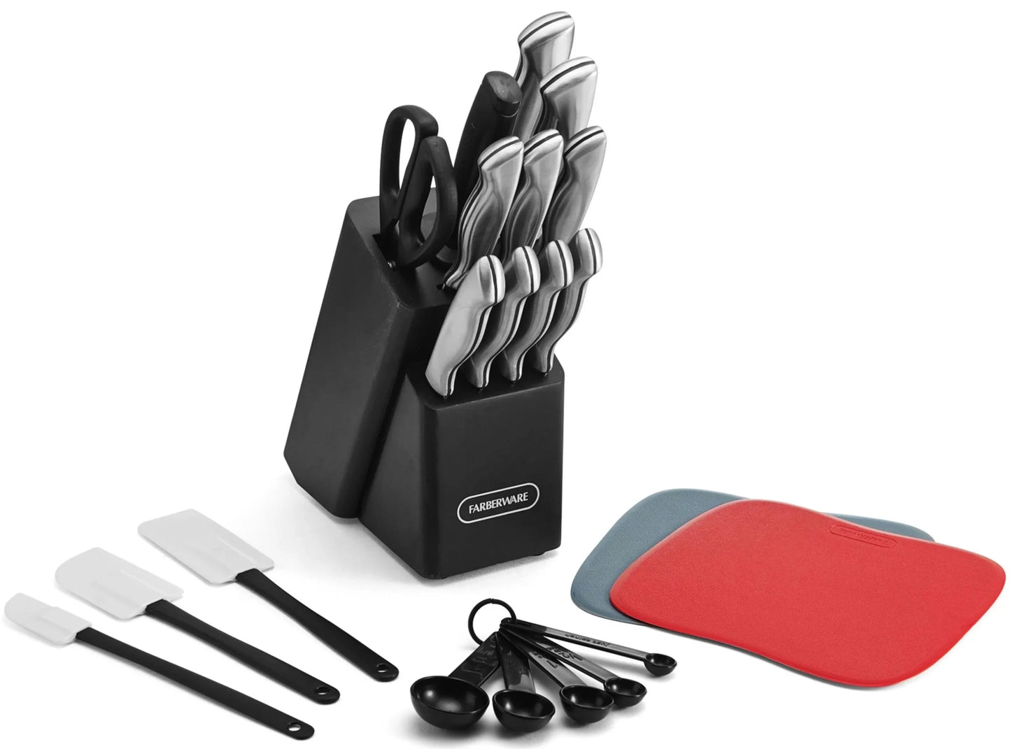 Stamped Stainless Steel Cutlery and Knives Utensil Set 22-piece