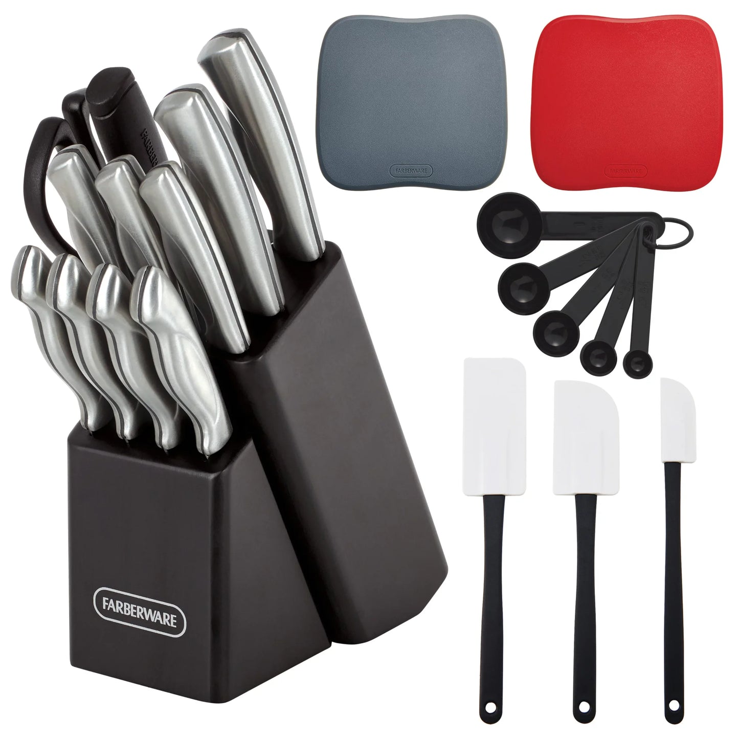 Stamped Stainless Steel Cutlery and Knives Utensil Set 22-piece