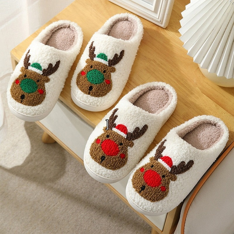 Christmas Couples Cotton Slippers - Don't Know What To Gift