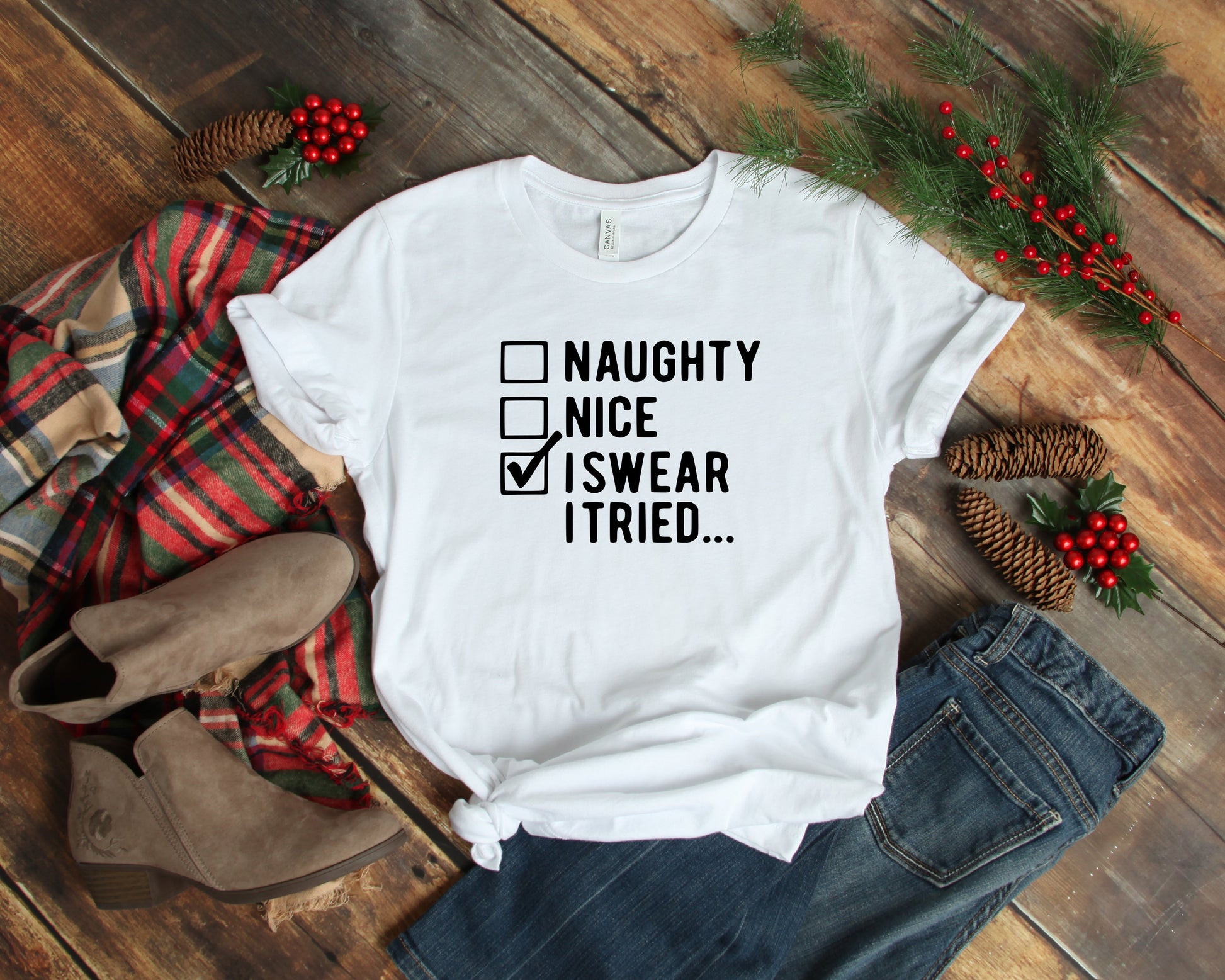 I Swear I Tried Shirt, Funny Christmas Shirts, Christmas Shirt - Don't Know What To Gift