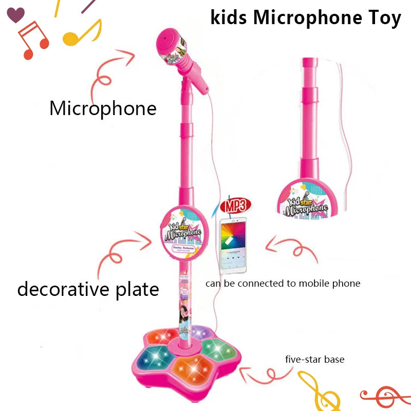 Kids Microphone with Stand Karaoke Song Machine Music Instrument Toys Brain-Training Educational Toys Birthday Gift for Girl Boy - Don't Know What To Gift