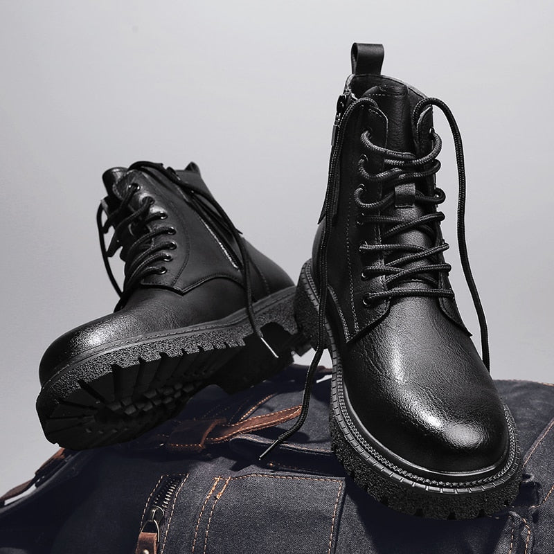 High-Quality Men's Ankle Leather Boots - Don't Know What To Gift