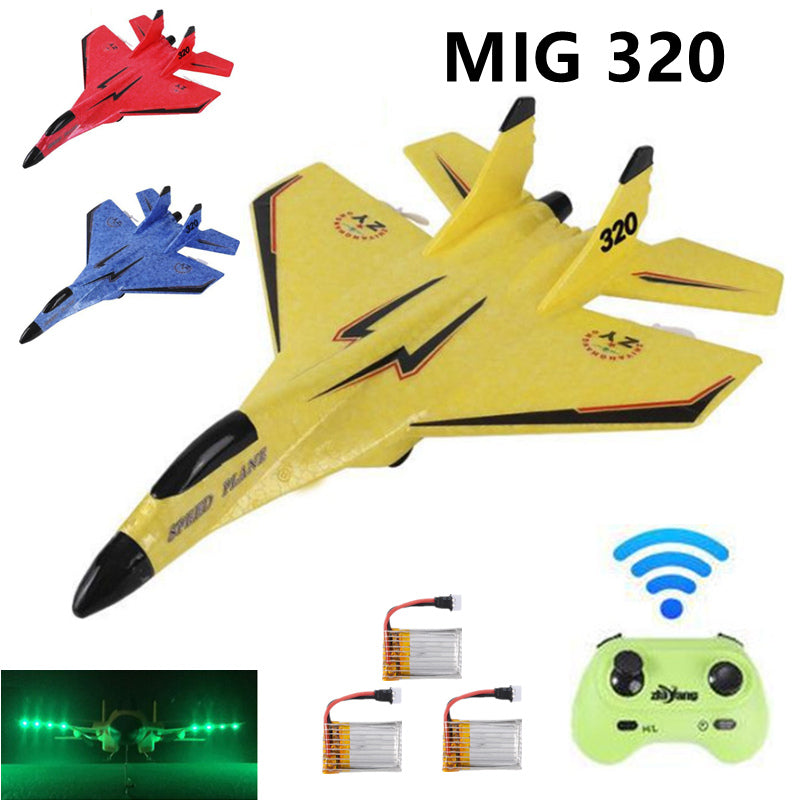 2.4G Glider RC Drone MIG 320 Fixed Wing Airplane Hand Throwing Foam Dron Electric Remote Control Outdoor RC Plane Toys for Boys - Don't Know What To Gift