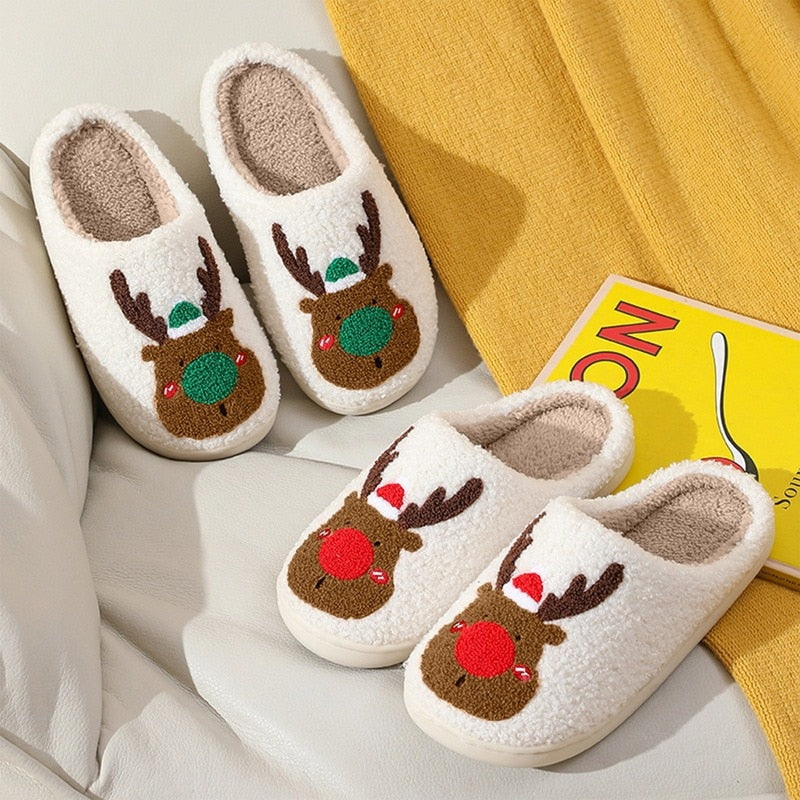 Christmas Couples Cotton Slippers - Don't Know What To Gift