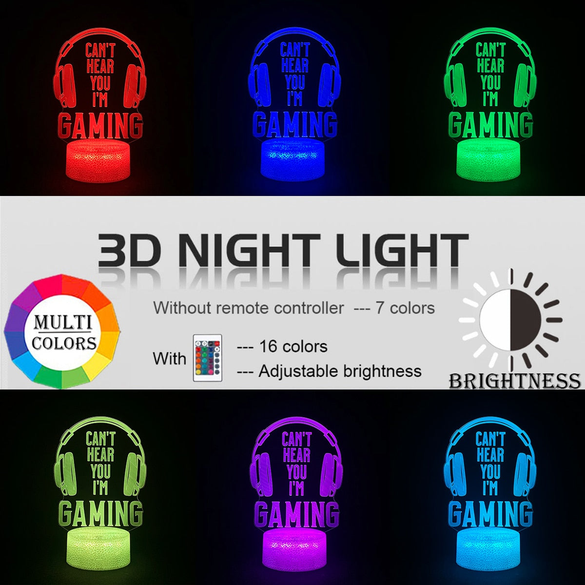 3D LED Gaming Setup RGB Lamp - Don't Know What To Gift