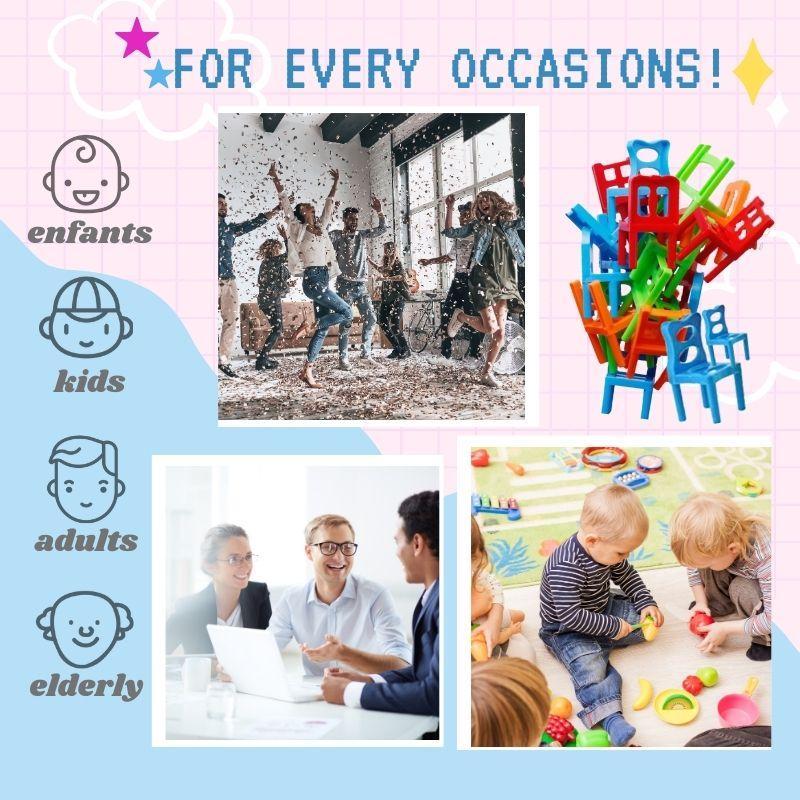 Chairs Stacking Puzzle Game (Set of 18) - Don't Know What To Gift