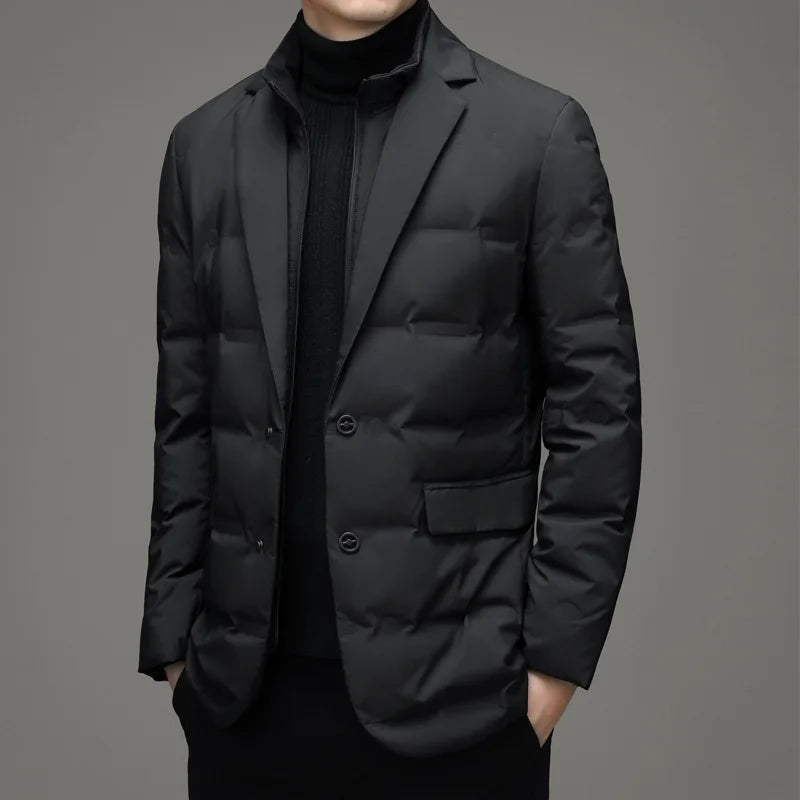 Men's Winter Two-piece Warm Blazer