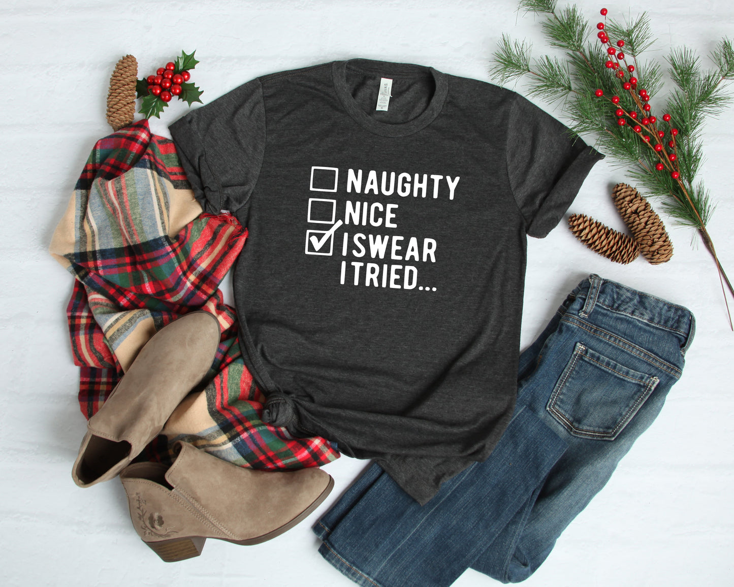 I Swear I Tried Shirt, Funny Christmas Shirts, Christmas Shirt - Don't Know What To Gift