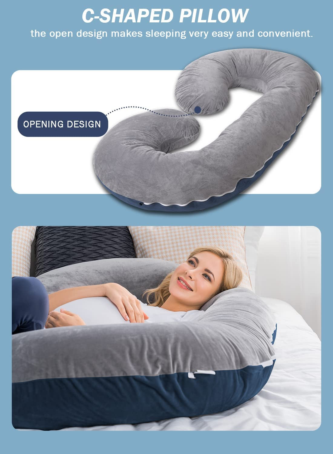 C-Shaped Body Pregnancy Pillow - Don't Know What To Gift