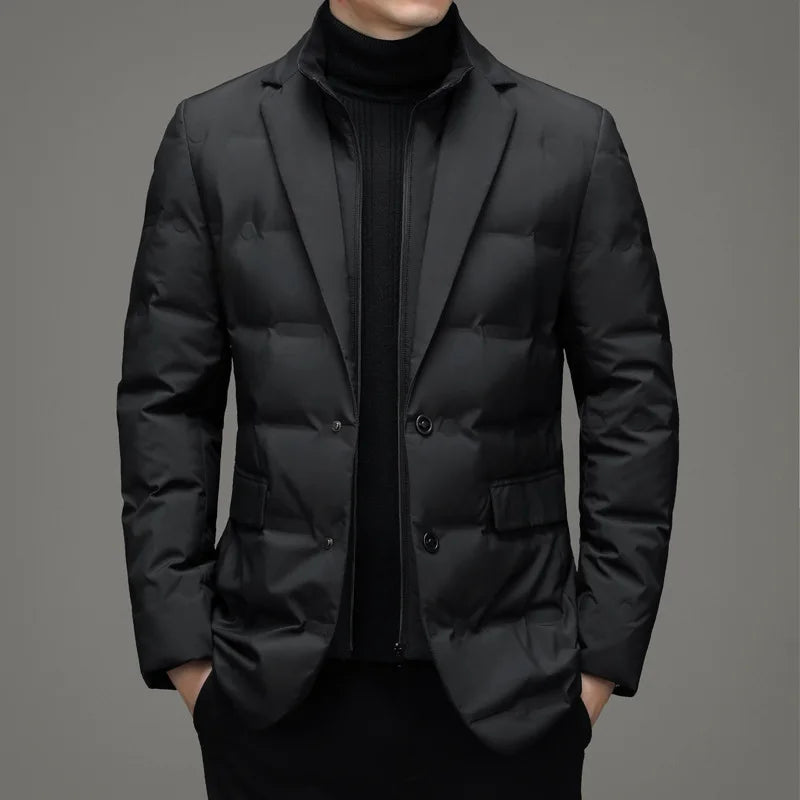 Men's Winter Two-piece Warm Blazer