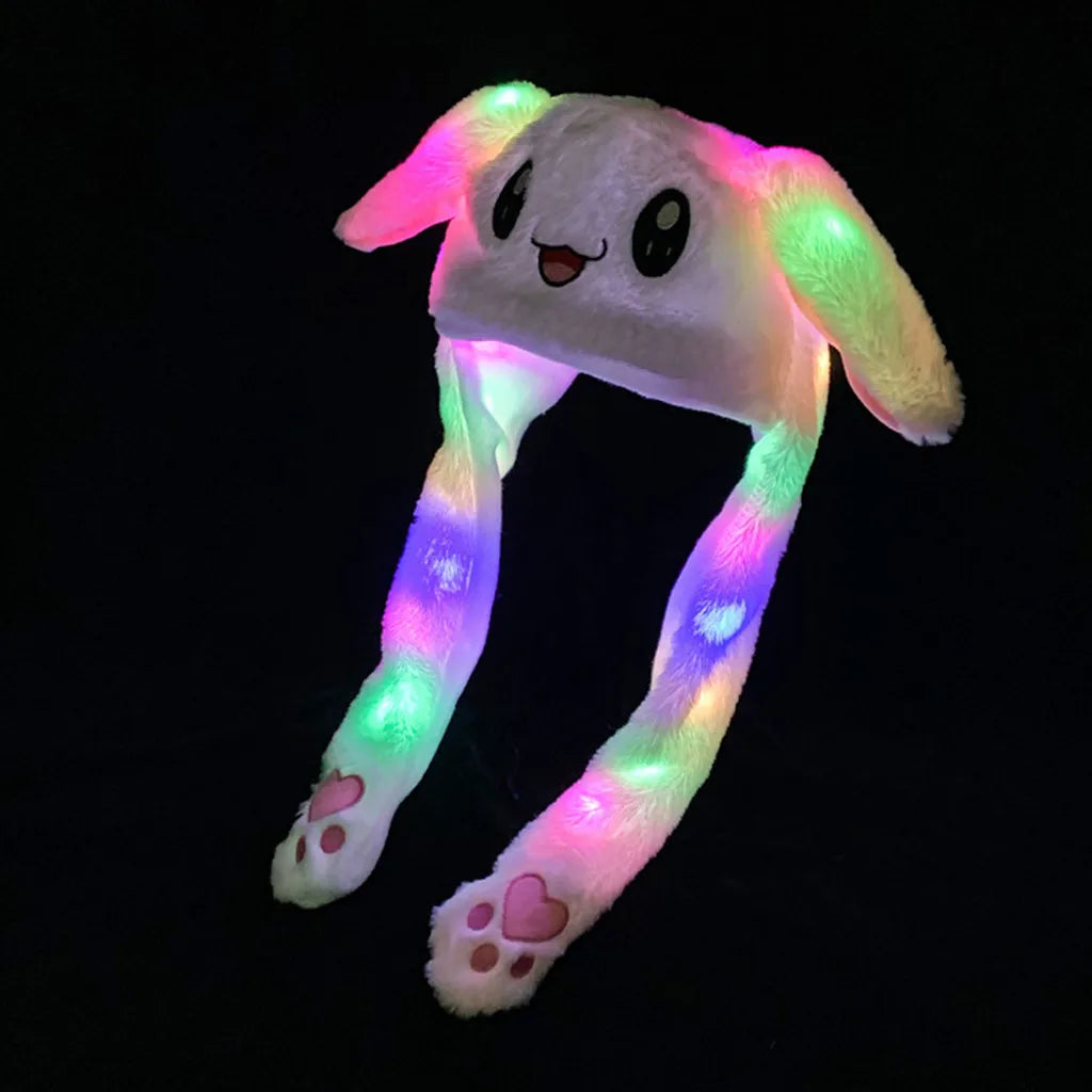 2023 New Led Rabbit Women's Hat Beanie Plush Can Moving Bunny Ears Hat with Shine Earflaps Movable Ears Hat for Women/Child/Girl - Don't Know What To Gift