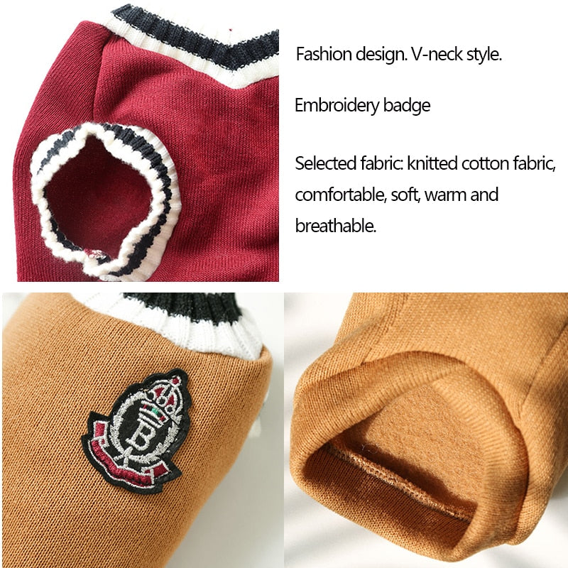 College Style Warm Dog Clothes - Don't Know What To Gift