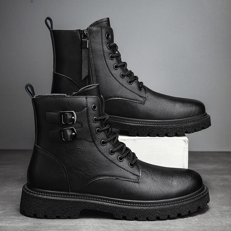 High-Quality Men's Ankle Leather Boots - Don't Know What To Gift