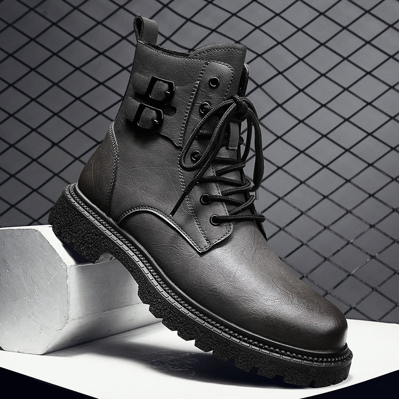 High-Quality Men's Ankle Leather Boots - Don't Know What To Gift