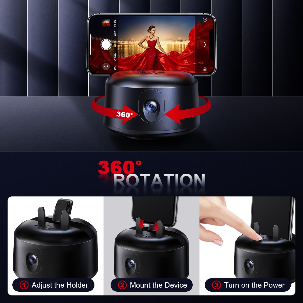 360 Degree Auto-Face Tracking Camera Mount - Don't Know What To Gift