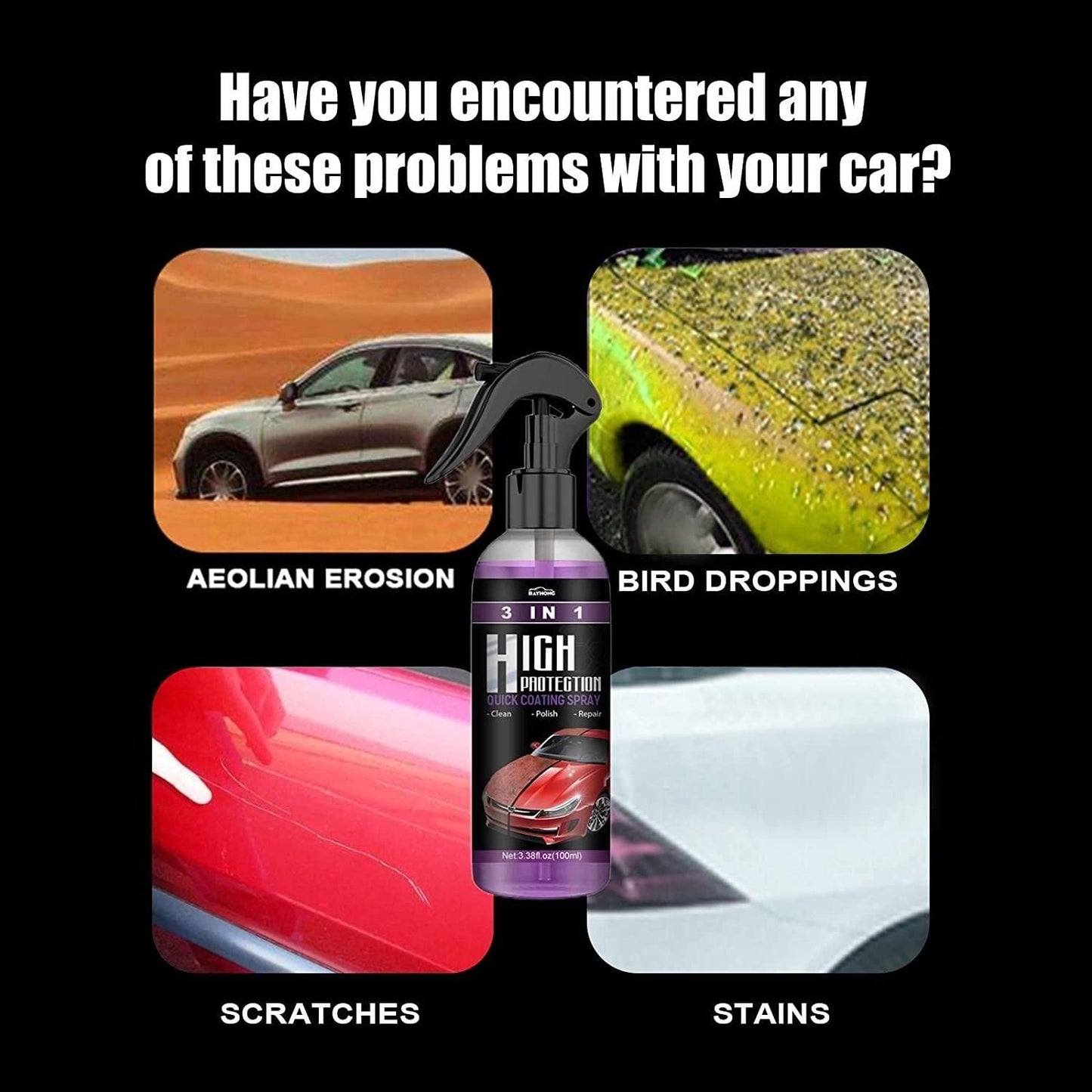 3 in 1 Car Shine/Scratch Spray - Don't Know What To Gift