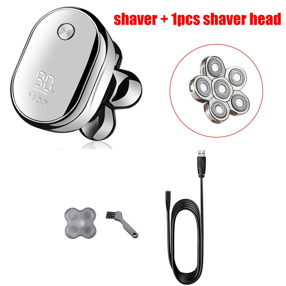 Men's Digital Display Rechargeable Shaver - Don't Know What To Gift