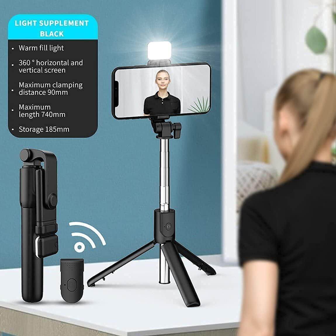 3 in 1 Wireless Selfie Stick Tripod with Flash Light - Don't Know What To Gift