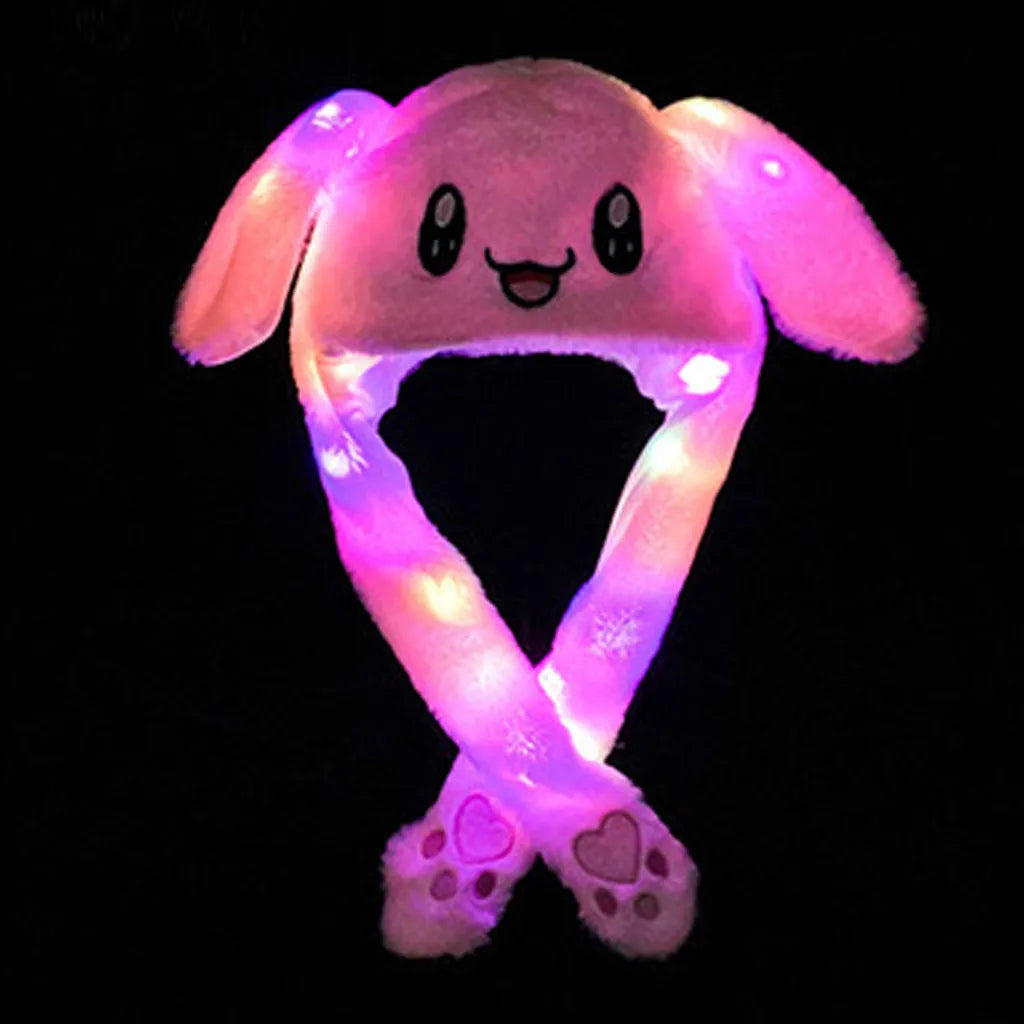 2023 New Led Rabbit Women's Hat Beanie Plush Can Moving Bunny Ears Hat with Shine Earflaps Movable Ears Hat for Women/Child/Girl - Don't Know What To Gift