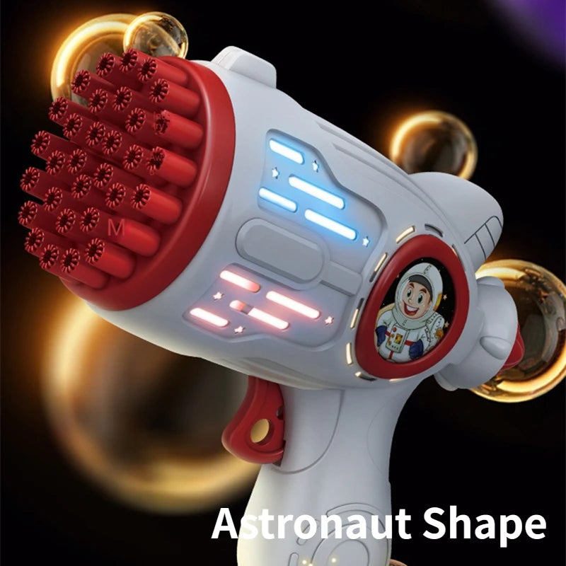 32 Holes Children Bubble Gun Toys LED Light Astronaut Shape Electric Automatic Soap Bubbles Machine for Kids Outdoor Toys Gifts - Don't Know What To Gift