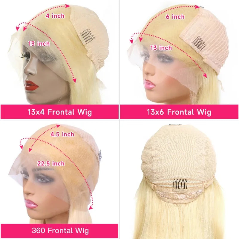 360 Lace Frontal Wig 613 Blonde 13x4 13x6 Body Wave Lace Front Wig Preplucked Brazilian Lace Front Human Hair Wigs 30 32 Inch - Don't Know What To Gift