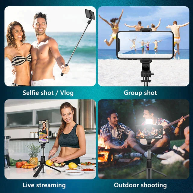 3 in 1 Wireless Selfie Stick Tripod with Flash Light - Don't Know What To Gift