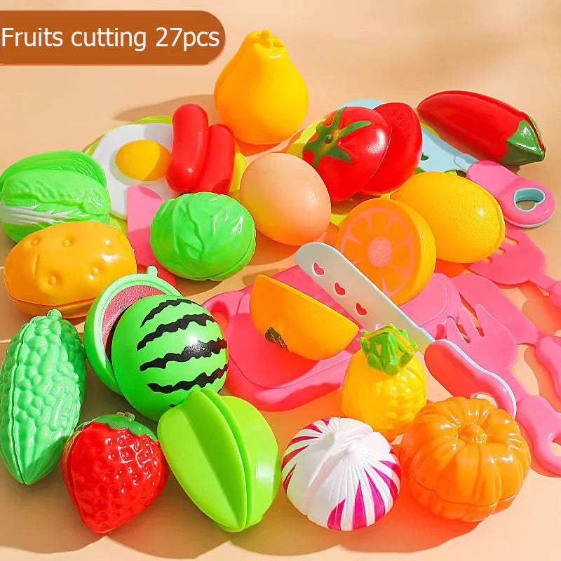 Children Kitchen Toys Simulation Kitchen Toys Set Cookware Fruits Cutting Kitchen Accessories Cooking Toys for Kids Girls Gifts - Don't Know What To Gift