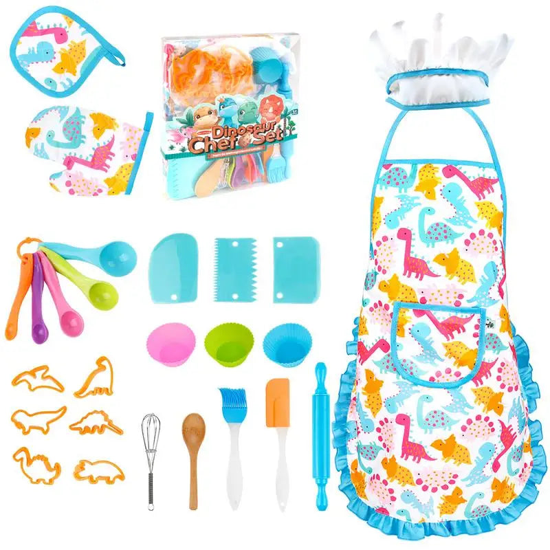 Kids Baking Set Chef Dress Up Kitchen Role Play Toys With Chef Aprons Hat Chef Cooking And Baking Pretend Play Set For Toddler - Don't Know What To Gift