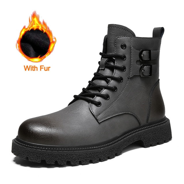 High-Quality Men's Ankle Leather Boots - Don't Know What To Gift