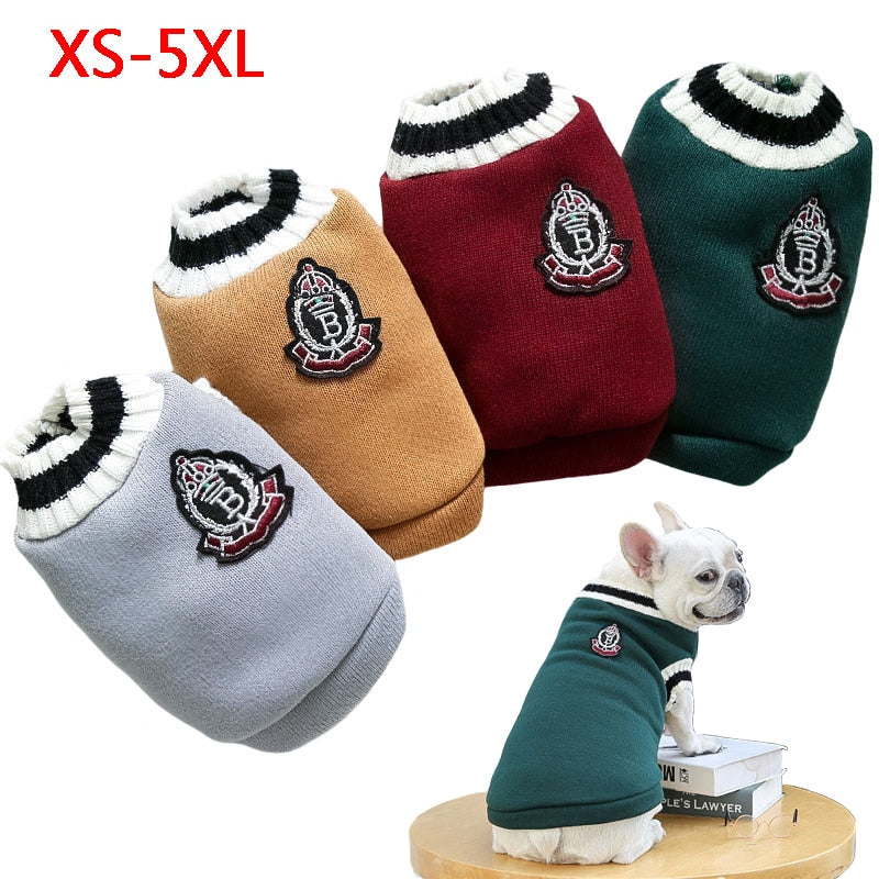 College Style Warm Dog Clothes - Don't Know What To Gift