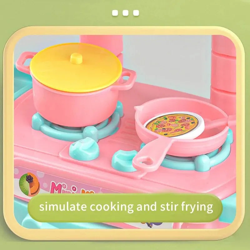 Play House Kitchen Toy Set Simulation Mini Cooking Tableware Play House Toy