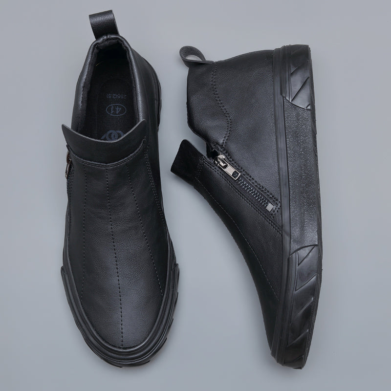 Men Vulcanized Leather Loafer Shoes - Don't Know What To Gift