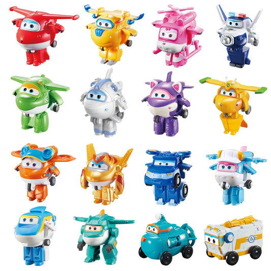 36 Types Super Wings 2" Scale Mini Transforming Anime Deformation Plane Robot Action Figures Transformation Toys For Kids Gifts - Don't Know What To Gift