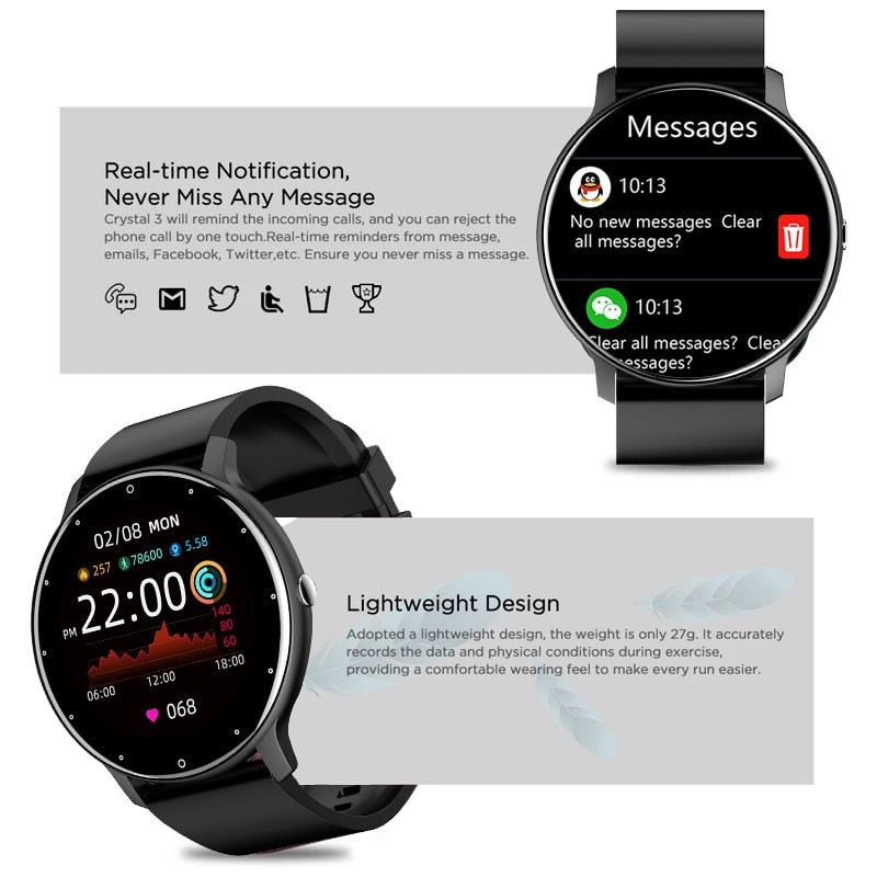 Full Touch Screen Sport Fitness Watch - Don't Know What To Gift