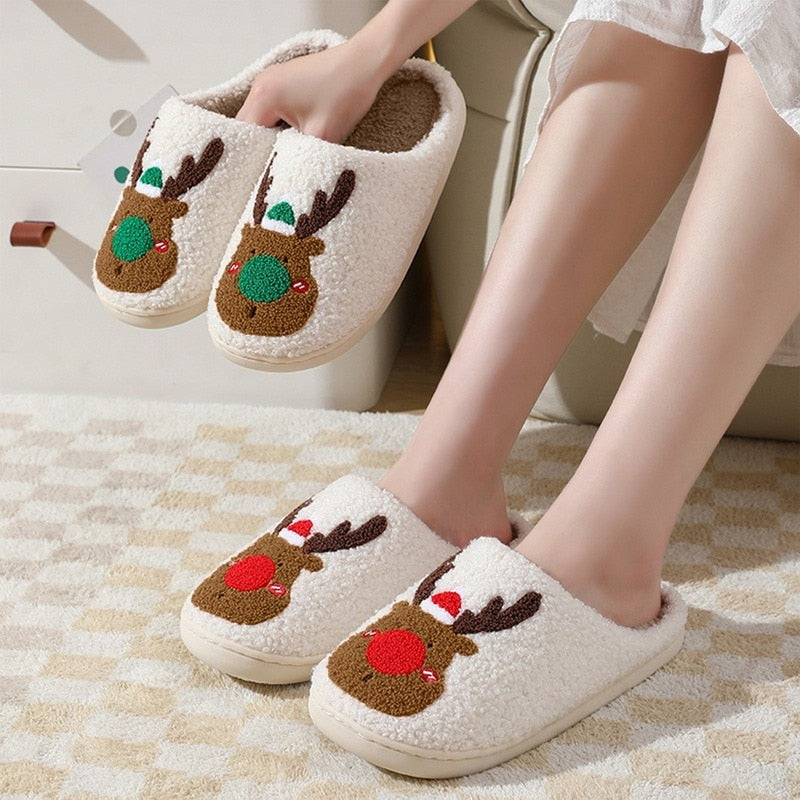 Christmas Couples Cotton Slippers - Don't Know What To Gift