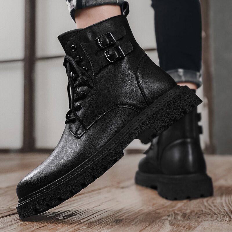 High-Quality Men's Ankle Leather Boots - Don't Know What To Gift