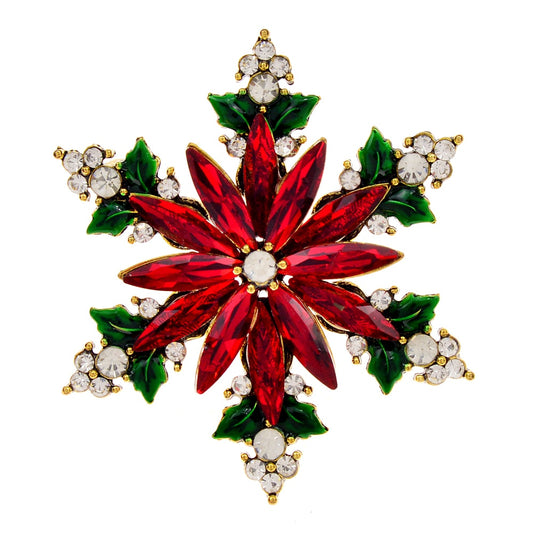 Christmas Crystal Snowflake Pin - Don't Know What To Gift