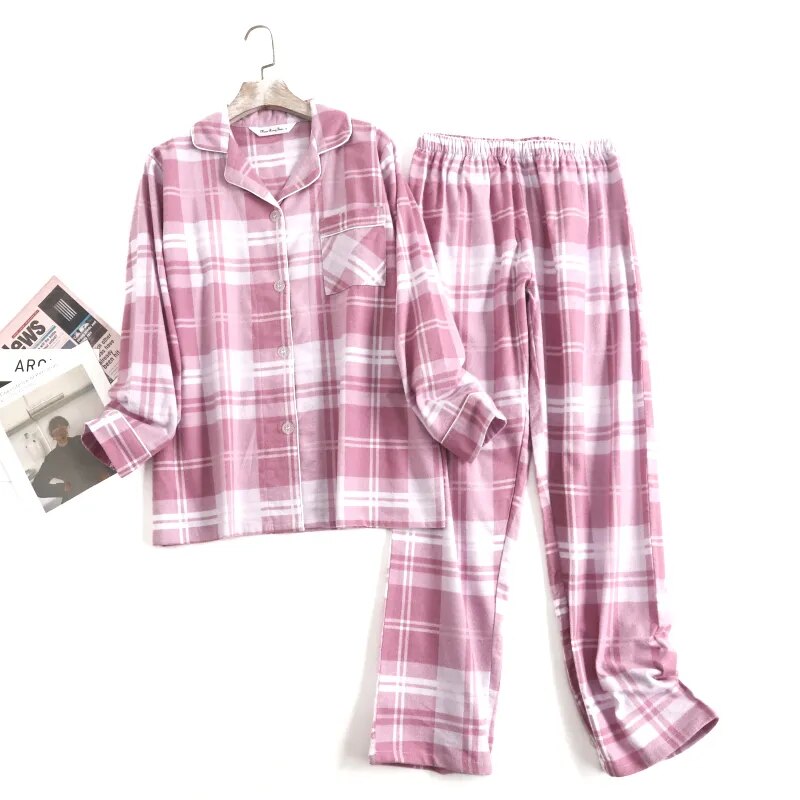 Cotton Flannel Women's Pajamas Sets - Don't Know What To Gift