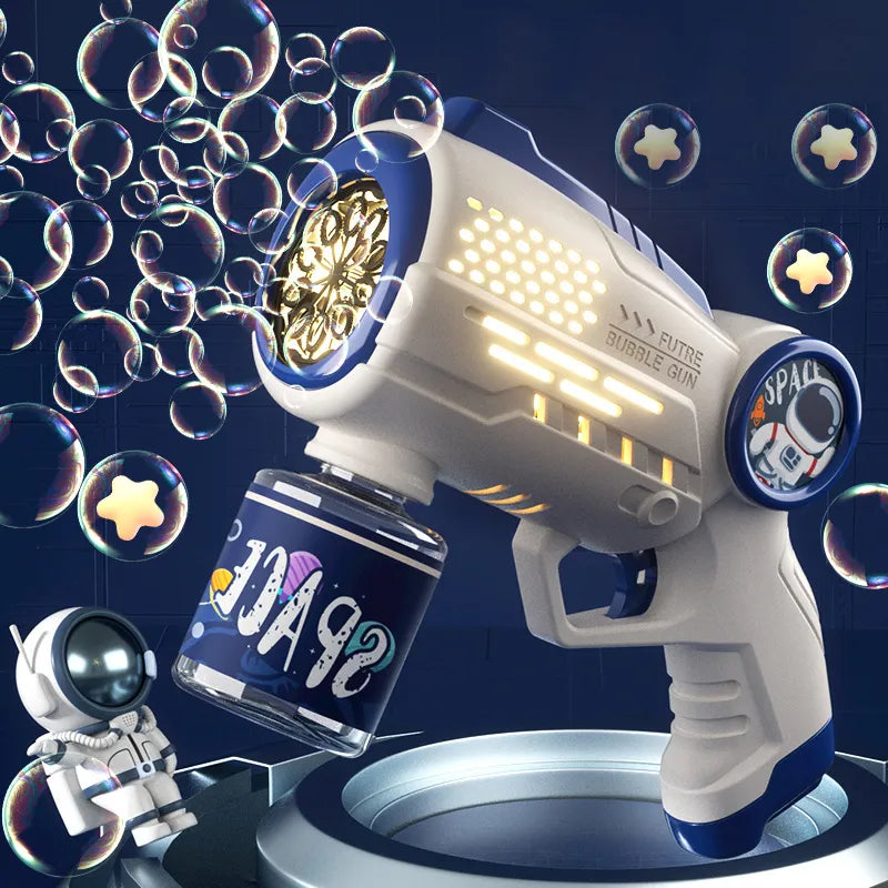 Astronaut Electric Automatic Light Bubble Machine Bubbles Gun Summer Beach Bath Outdoor Game Fantasy Toys for Children Kids Gift - Don't Know What To Gift